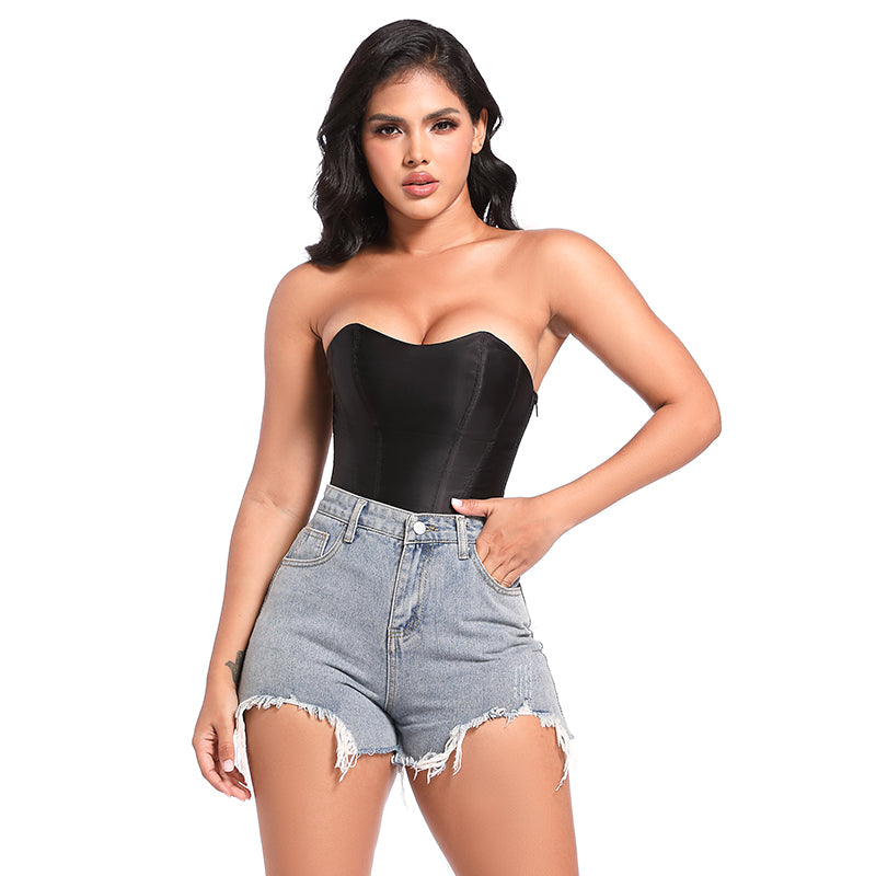 Side-Zip Fashion Corset Top LA-1380